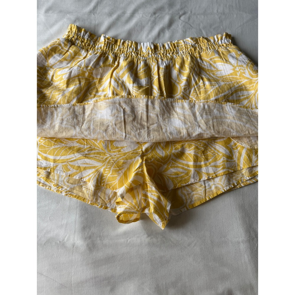 Old Navy Womens Yellow Floral Skort XL NWT Summer Beach Boho Skirt Shorts